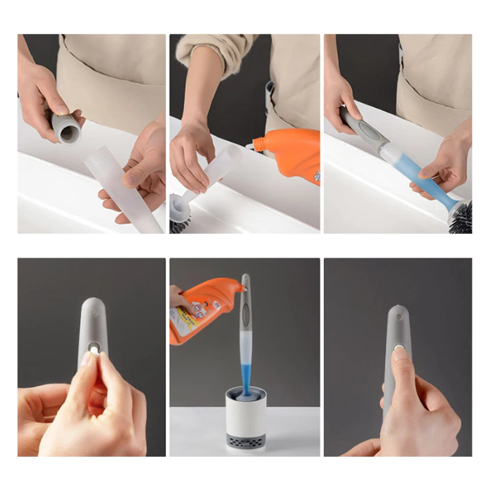 Silicone Toilet Brush for Effortless, Scratch-Free Cleaning - Esilora