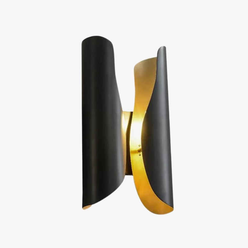 Auregon Artistic Sculptural Wall Sconce – Abstract Coiled Metal Wall Light for Hallway or Living Room | Esilora