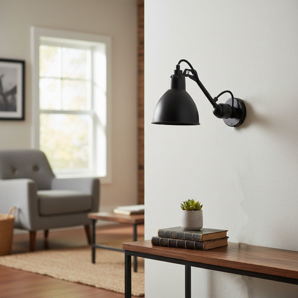 Articula Foldable Swing Arm Wall Light – Functional Wall Lamp with Rotatable Shade for Home N19 | Esilora