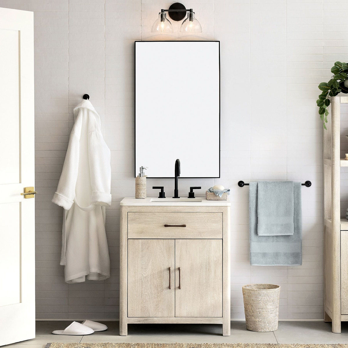 Applique Glavira in vetro riciclato - Lampada moderna per lavabo del bagno | Esilora