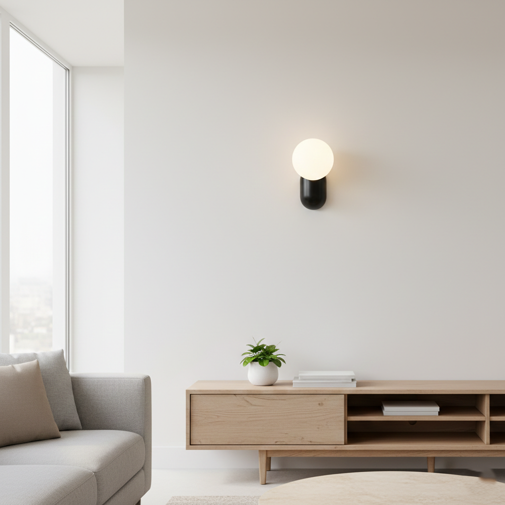 Luma Nordic Glass Orb Wall Light | Esilora