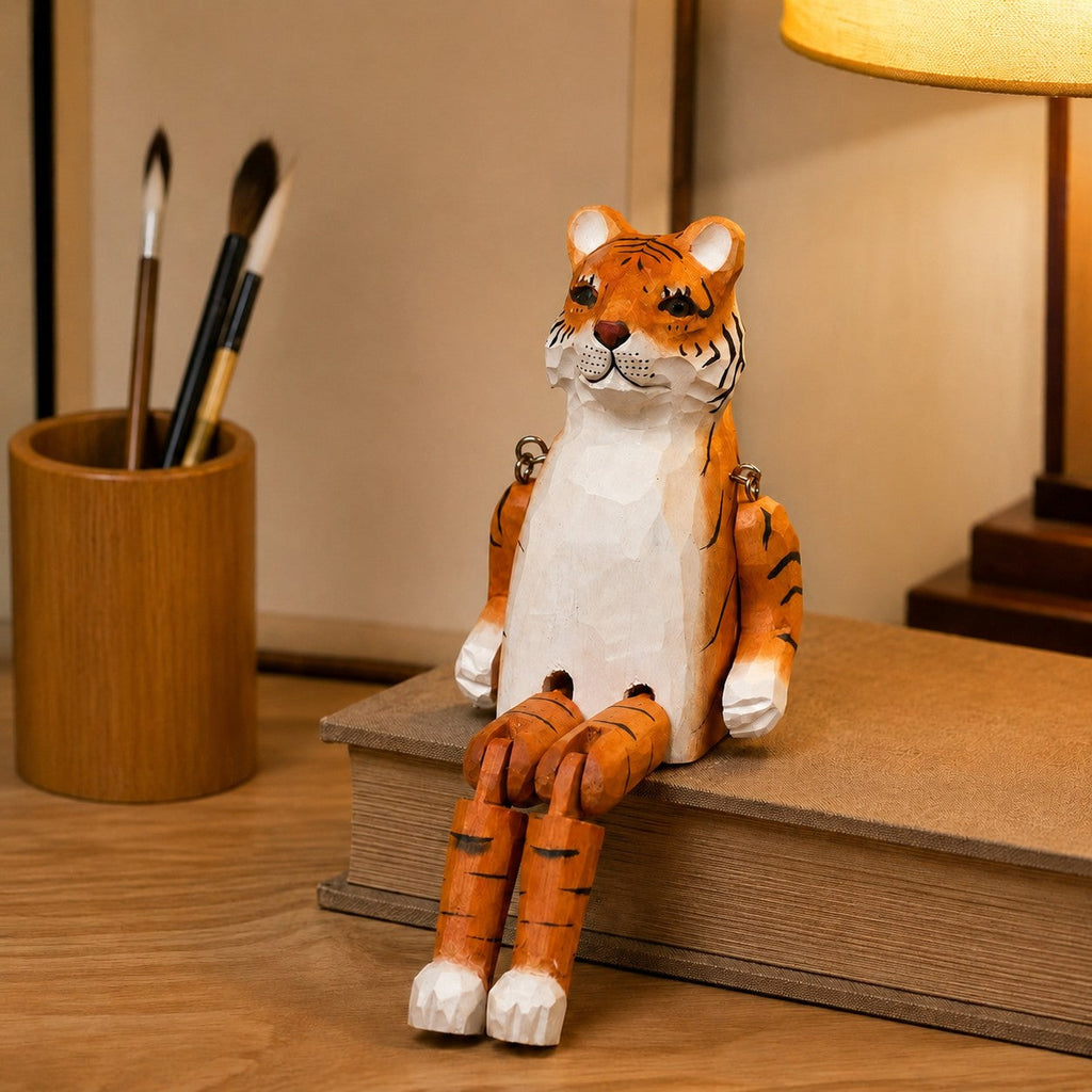 Hand-Carved Wooden Dangling-Leg Animal Ornaments | Esilora