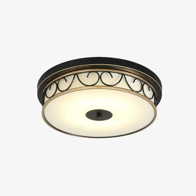 Vintage Scrollwork Flush Mount Ceiling Light | Esilora