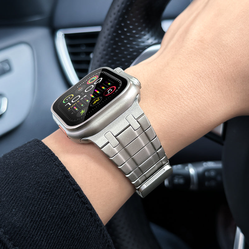 Cinturino magnetico in acciaio inossidabile con finitura satinata per smartwatch - Esilora