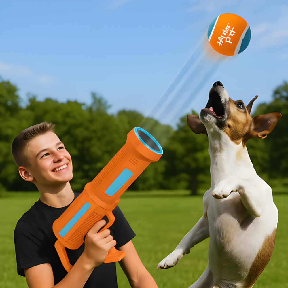 قاذف كرات تنس بعيد المدى AeroFetch — تشغيل بيد واحدة
