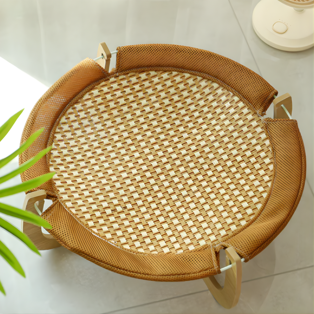 AeroNest Breathable Elevated Cat Hanging Bed — Round Lounger