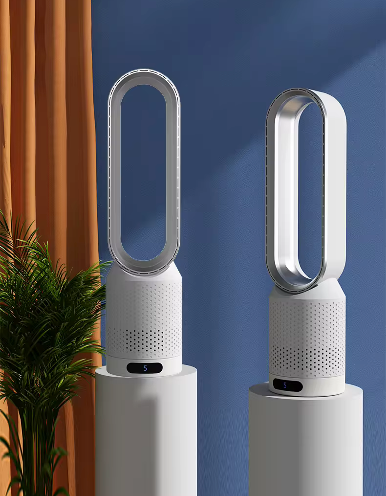 Smart Air Purifier Fan with Bladeless Design and 3-in-1 Cooling - Esilora