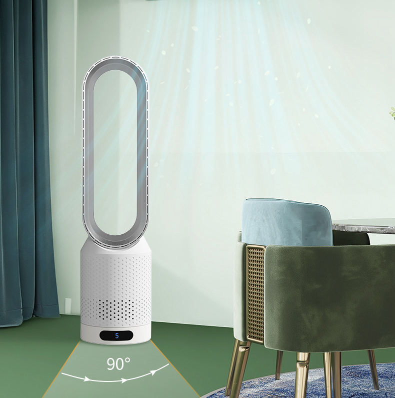 Smart Air Purifier Fan with Bladeless Design and 3-in-1 Cooling - Esilora