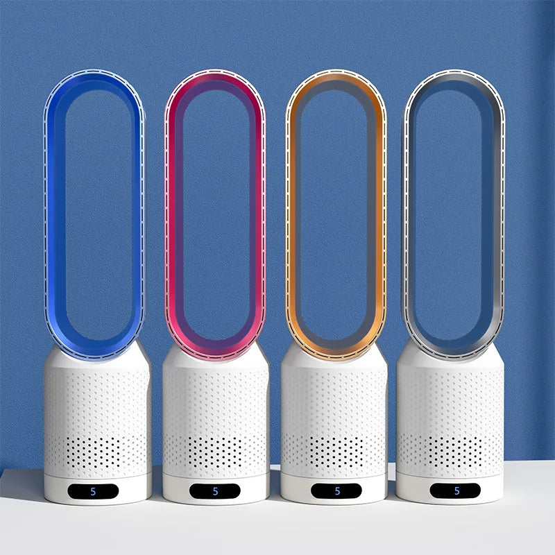 Smart Air Purifier Fan with Bladeless Design and 3-in-1 Cooling - Esilora