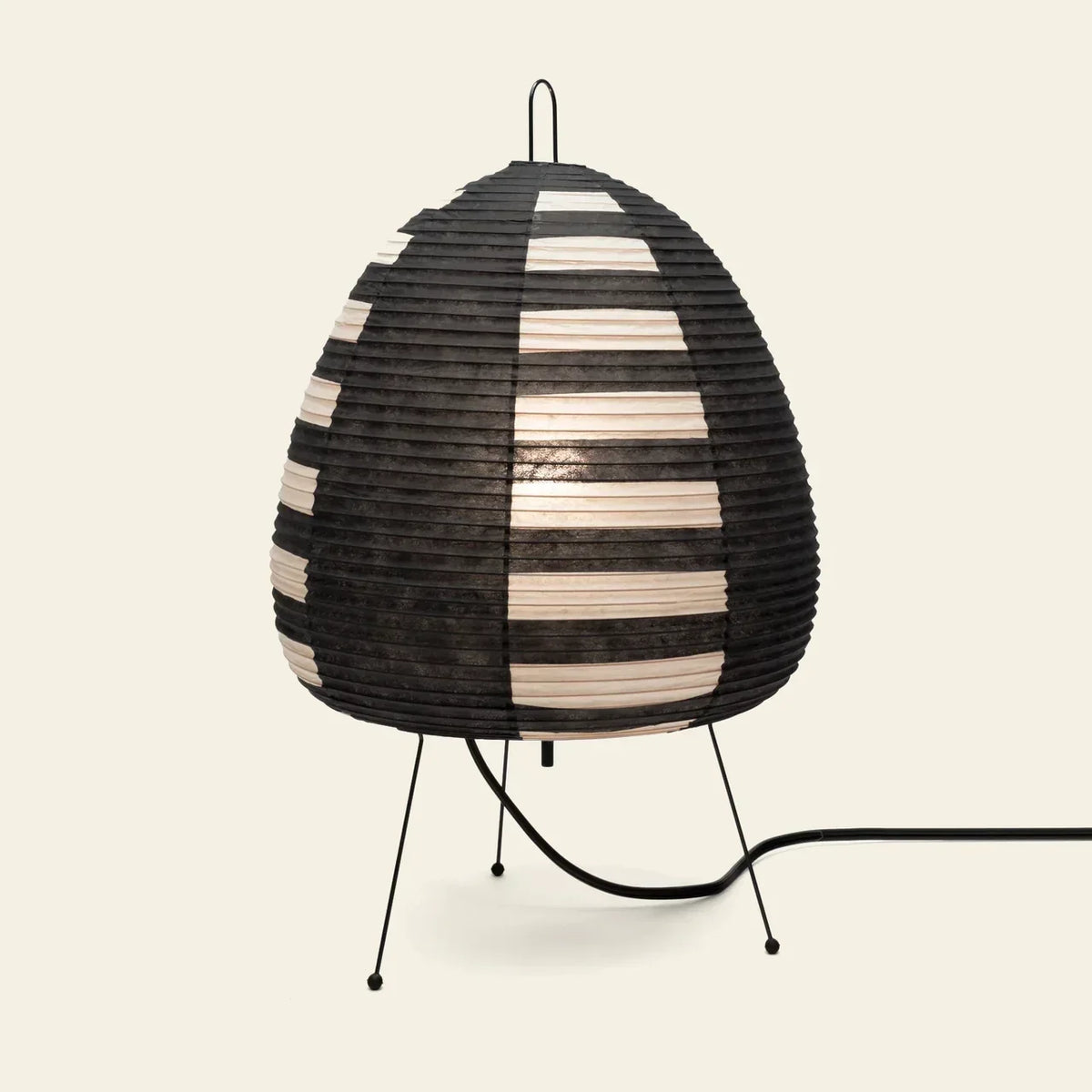 Stolní lampa z rýžového papíru — retro japonský design