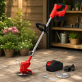 Cordless Grass Trimmer — 90° Adjustable Head, Metal Blades
