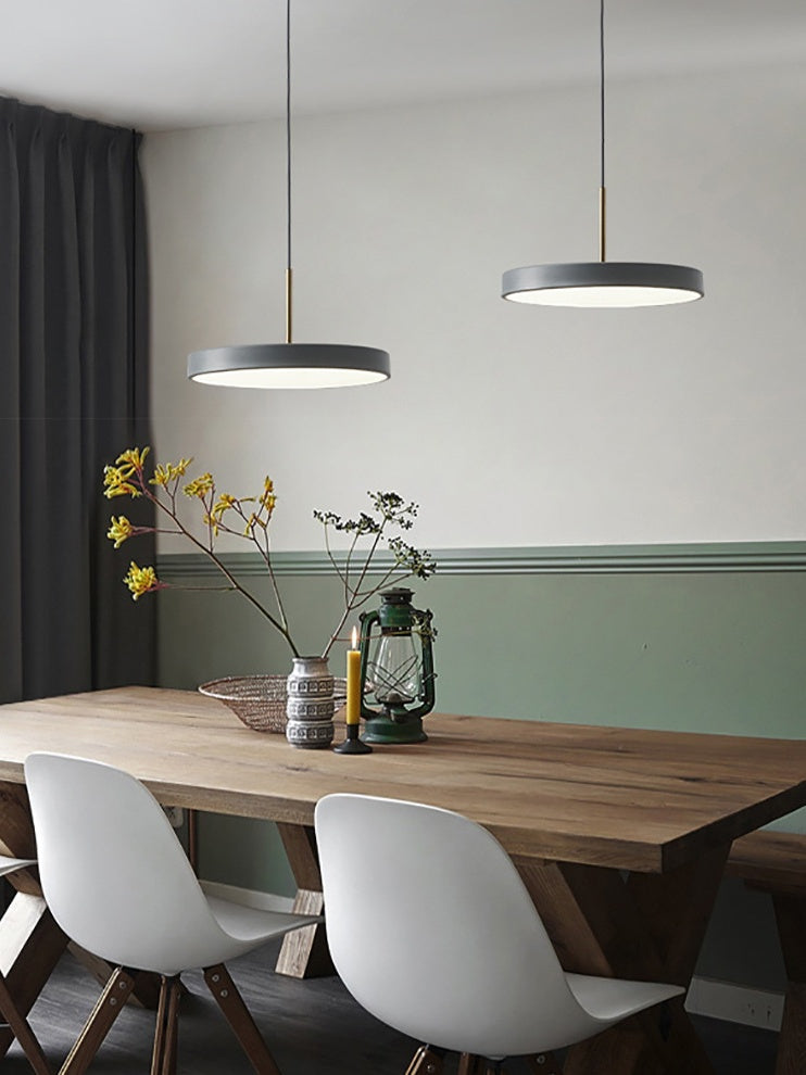 Modern Disc Pendant Light — Nordic Minimalist Fixture for Dining & Kitchen | Esilora