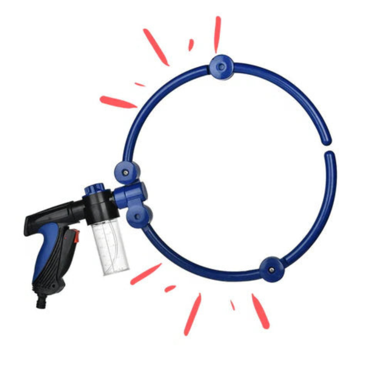AquaHalo 360° Dog Washer Ring — Adjustable Full-Body Spray System