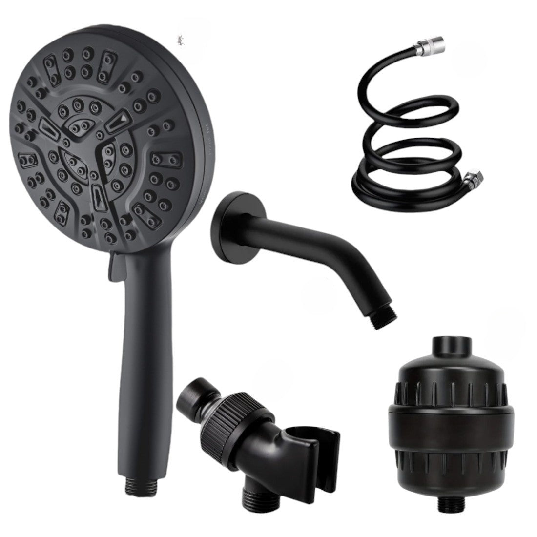 AquaMulti Luxury Shower Head — 10 Settings, Built-In Filter