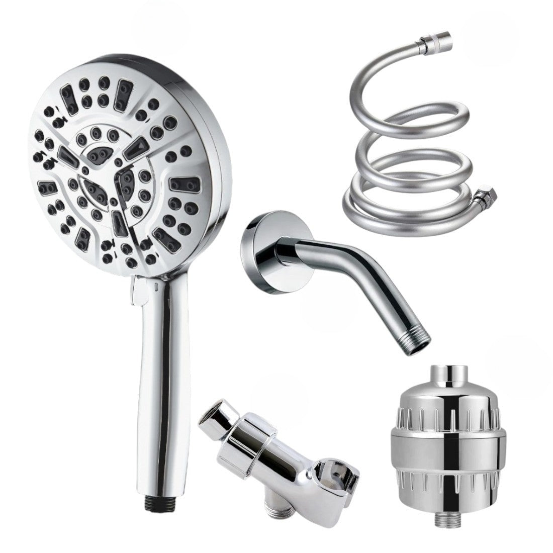 AquaMulti Luxury Shower Head — 10 Settings, Built-In Filter