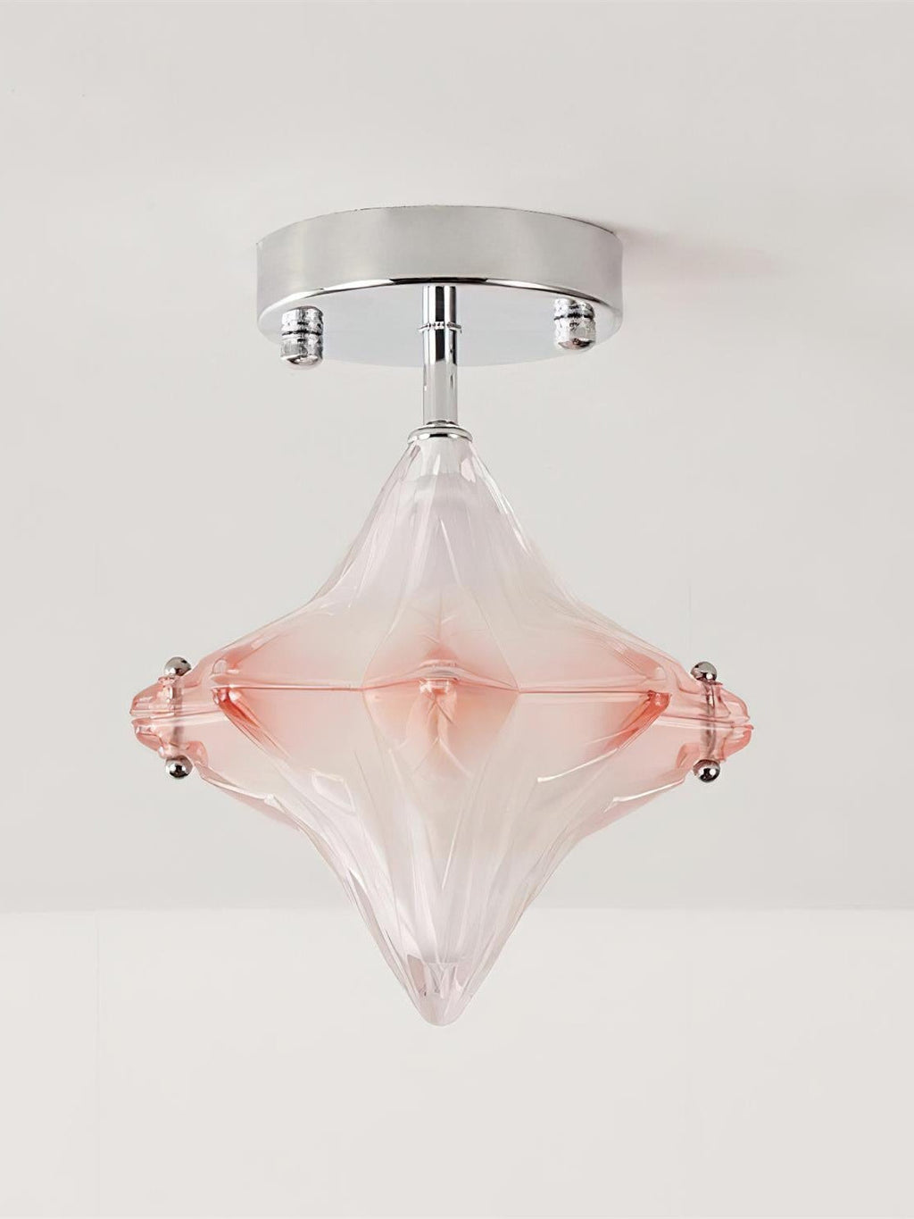 Art Deco Star Ceiling Lamp – Frosted Glass Fixture for Hallway & Entryway – Astris Ceres | Esilora