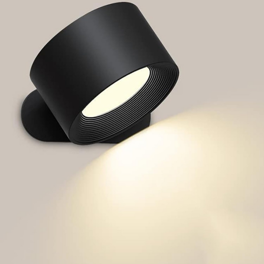 Lampada da parete LED AuraGlow wireless, ricaricabile e a 360° con sensore di movimento