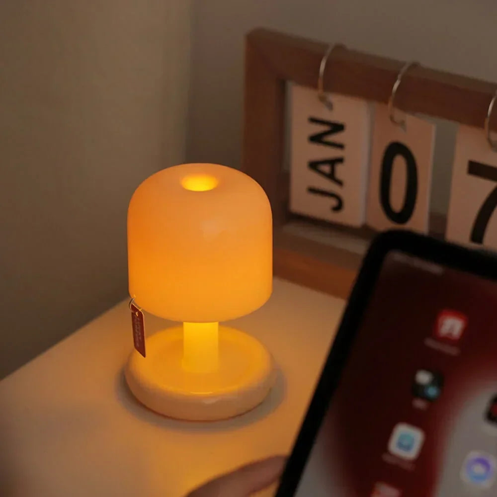 Wireless Mini Mushroom LED Night and Table Lamp