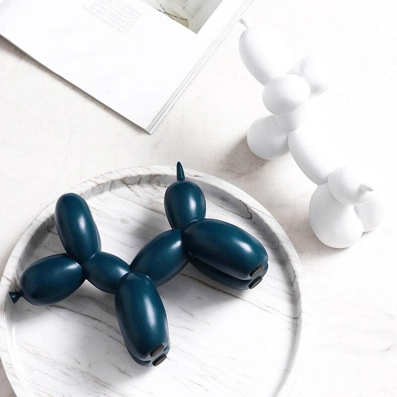 Scultura Artivo a forma di cane con palloncini — in resina fatta a mano, vari colori