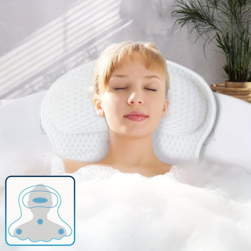 Ergonomic Mesh Spa Bath Pillow