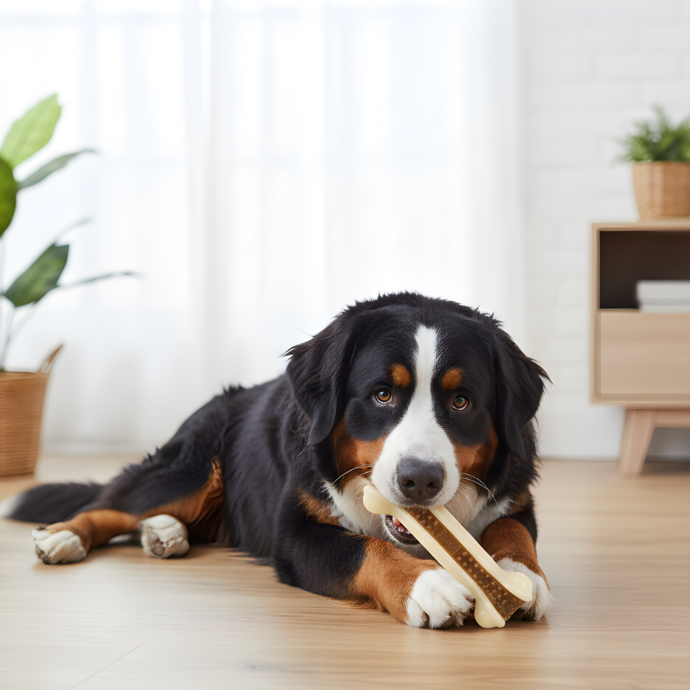 BeefBone uforgængelig tyggepind i nylon til hunde — knogleformet