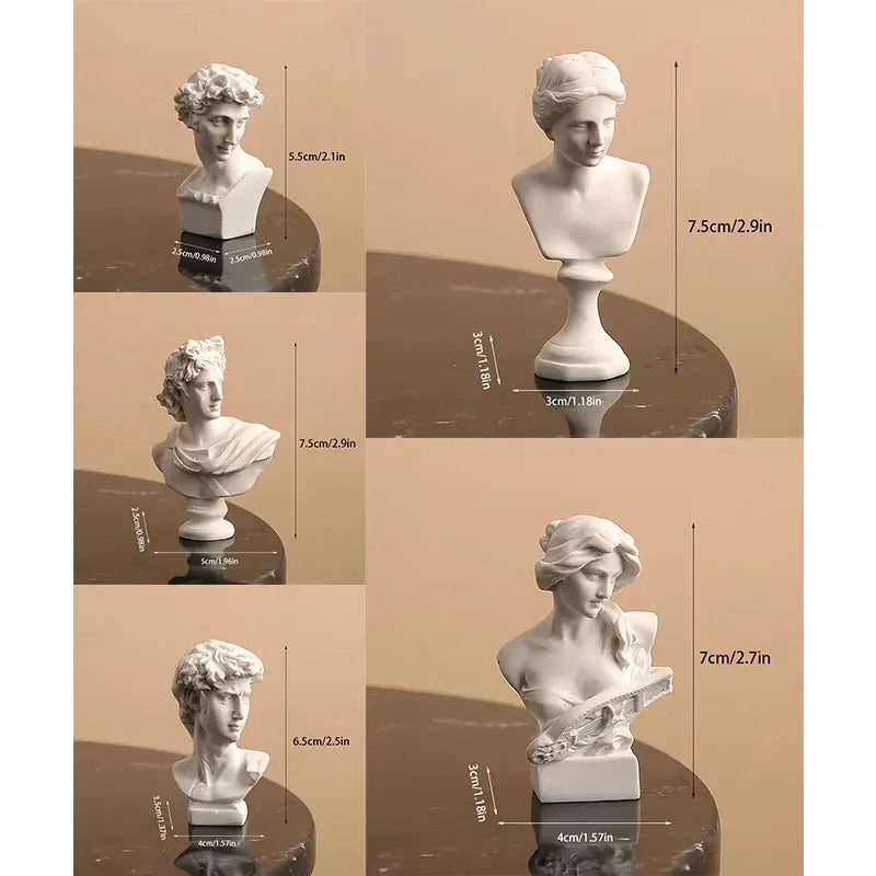 Apollo Bust Figurine – 7 cm Classical Mythology Sculpture