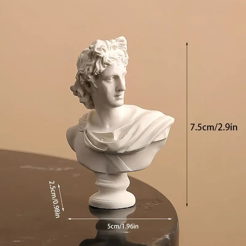 Apollo Bust Figurine – 7 cm Classical Mythology Sculpture