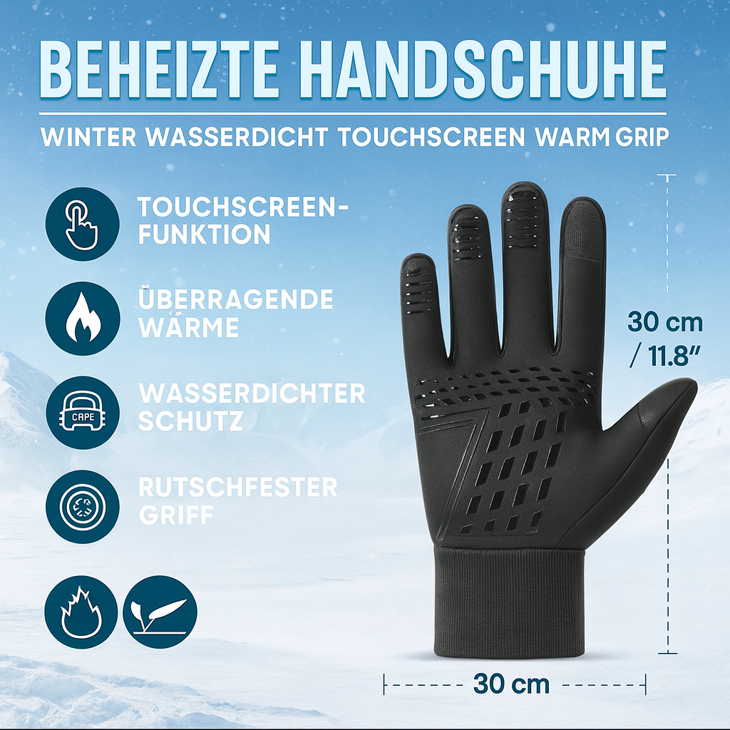 Guantes de invierno térmicos - protección impermeable, compatibles con pantallas táctiles, agarre cálido