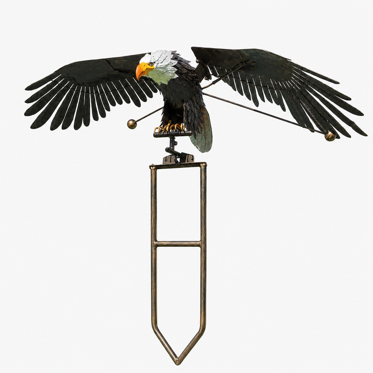 Kinetic Metal Bird Sculpture — Weather-Resistant Garden Art