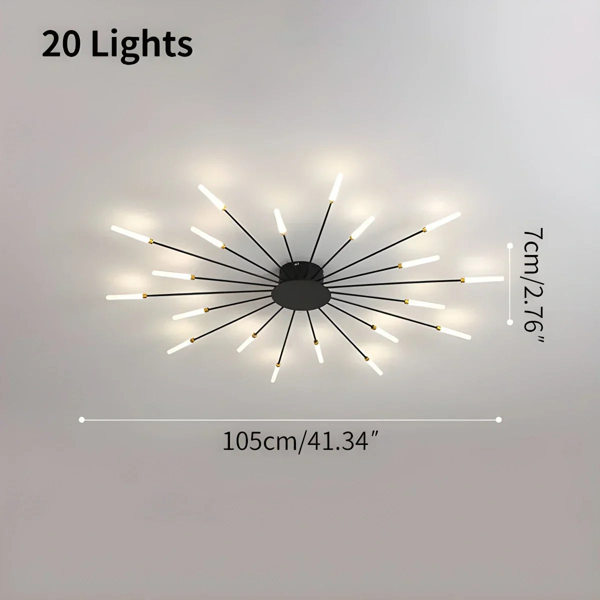 Fireworks Starburst Ceiling Light - Orntli