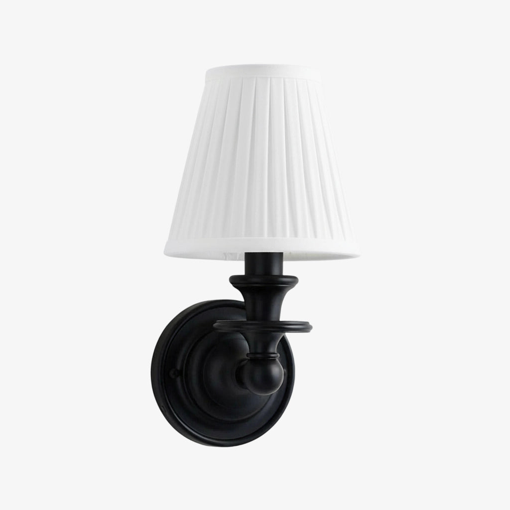 Rowan Drum Shade Wall Sconce – Fabric Sconce Light for Cozy Cottage Lighting | Esilora