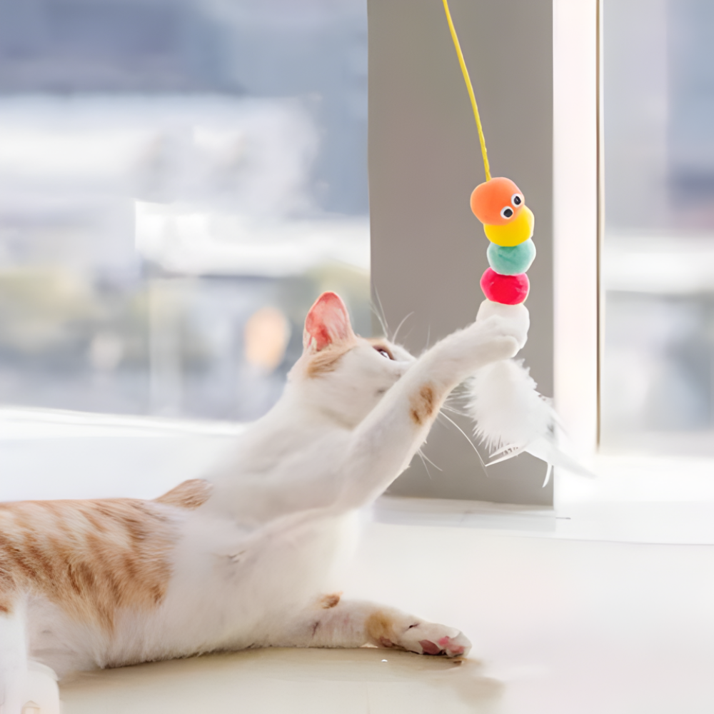 BounceCharm hængende bungee-legetøjssæt til katte — elastisk tilbagespring
