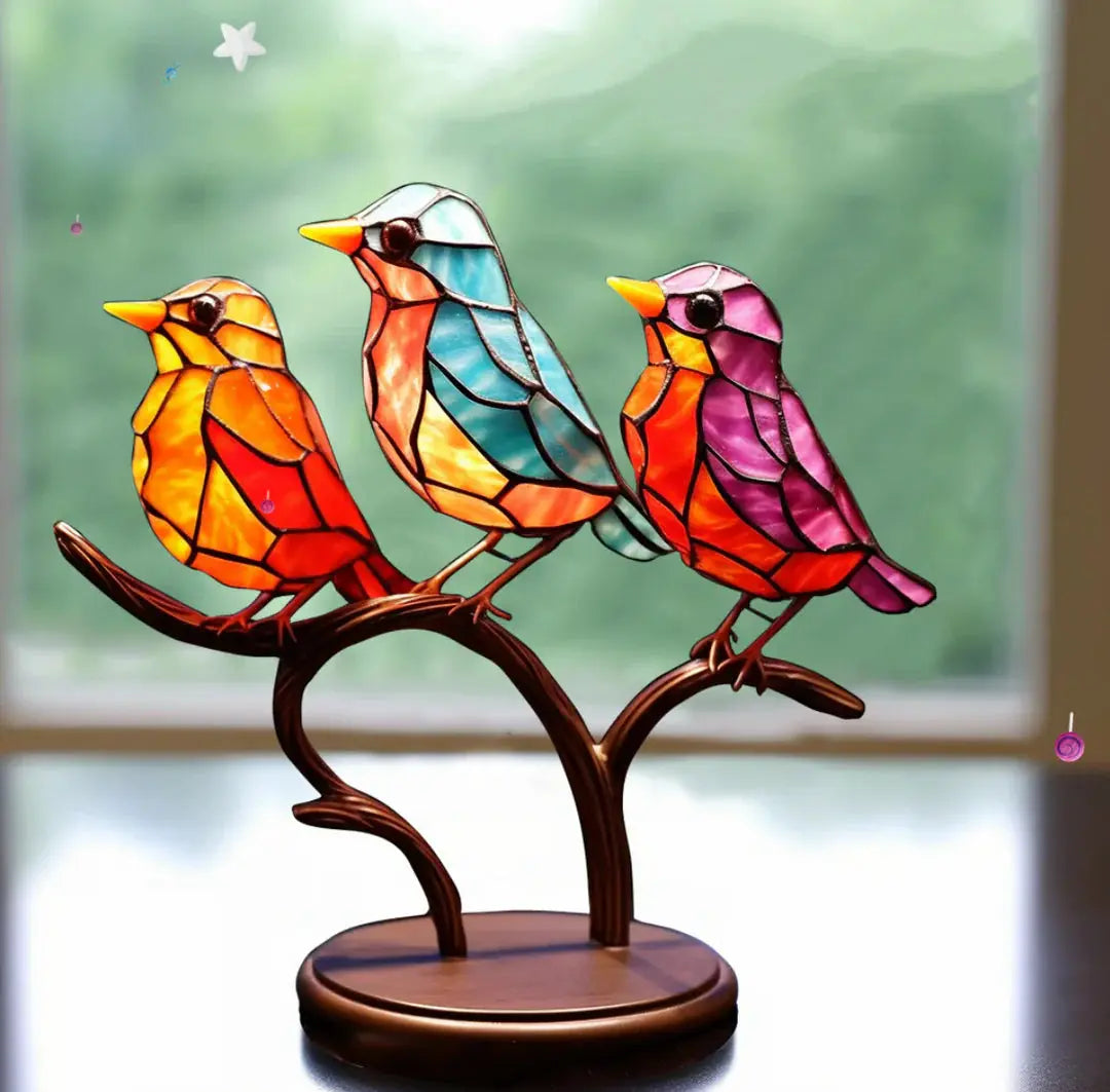 Adorno de ventana con pájaro para decorar el hogar y dar un toque especial a la sala de estar