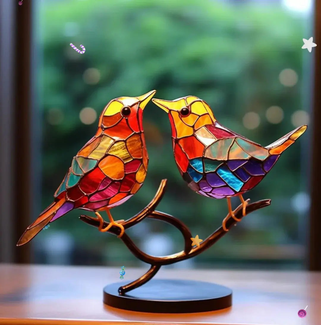 Adorno de ventana con pájaro para decorar el hogar y dar un toque especial a la sala de estar