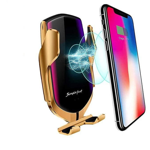 AeroGrip One Hand Wireless Car Mount With Auto Clamping and Qi Charging, 360 Rotation