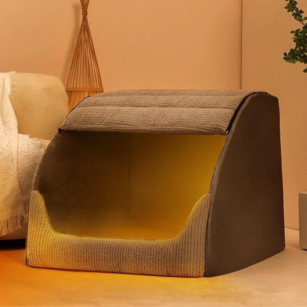 CozyNest Enclosed Cozy Pet Bed For Cats And Small Dogs