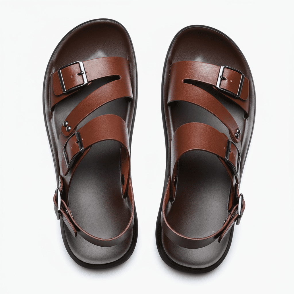 AeroFit Adjustable Men's Sandals With Crossed Straps And Ergonomic Support