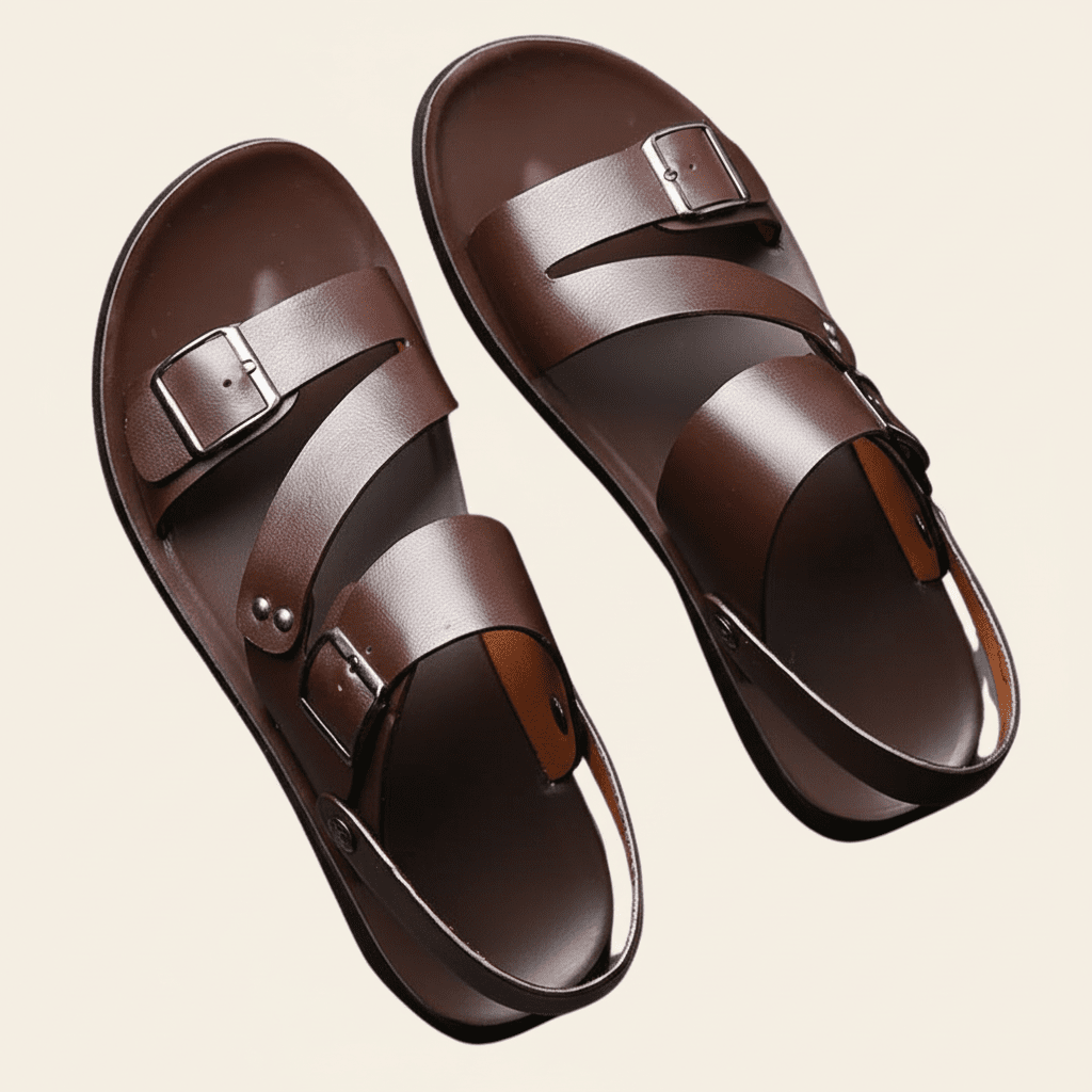 AeroFit Adjustable Men's Sandals With Crossed Straps And Ergonomic Support
