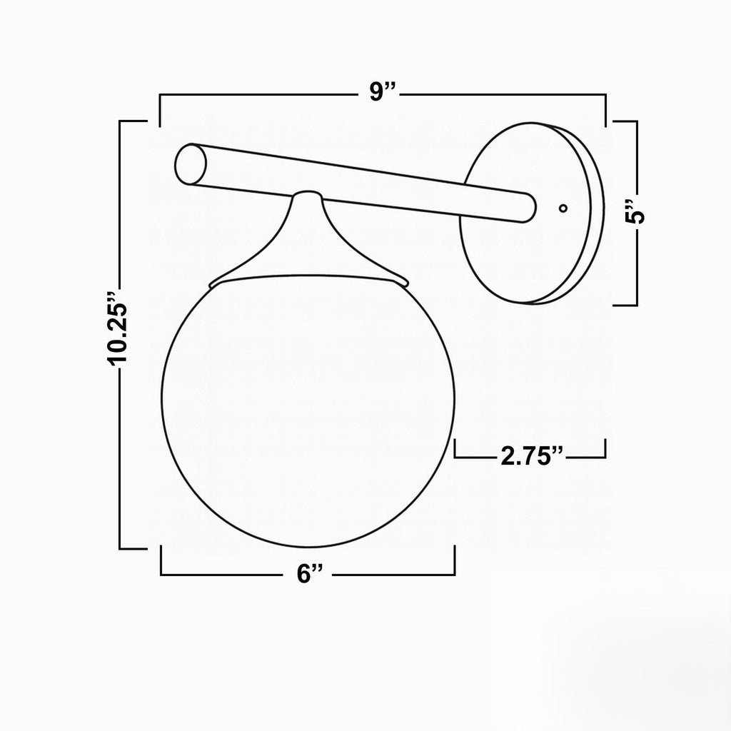 Glorica Glass Minimalist Metal and Glass Wall Sconce – Elegant Decorative Light Fixture for Living Rooms and Hallways | Esilora