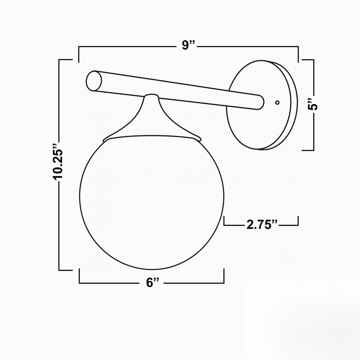 Glorica Glass Minimalist Metal and Glass Wall Sconce – Elegant Decorative Light Fixture for Living Rooms and Hallways | Esilora