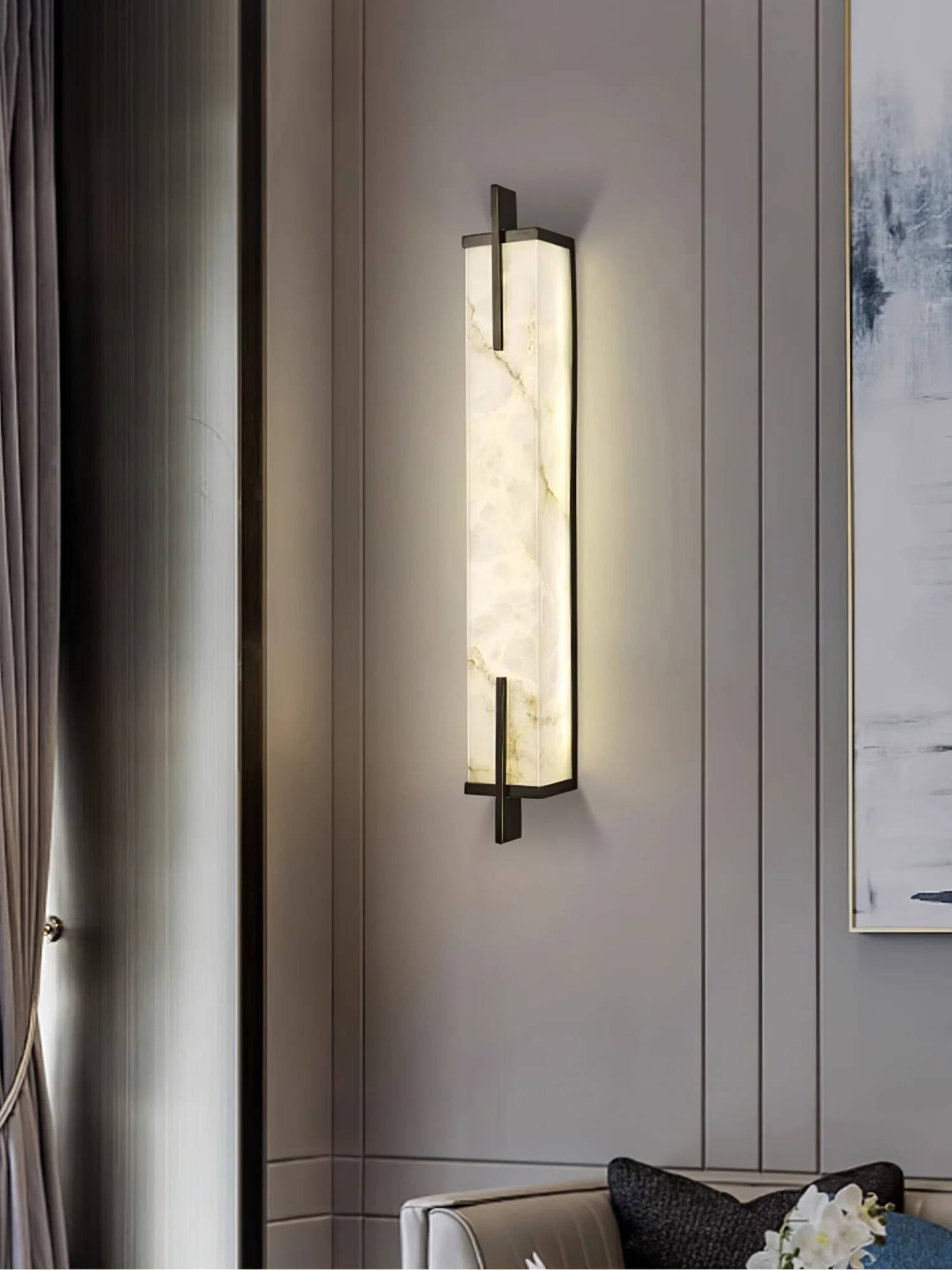 Rectangle Alabaster Wall Sconce | Esilora