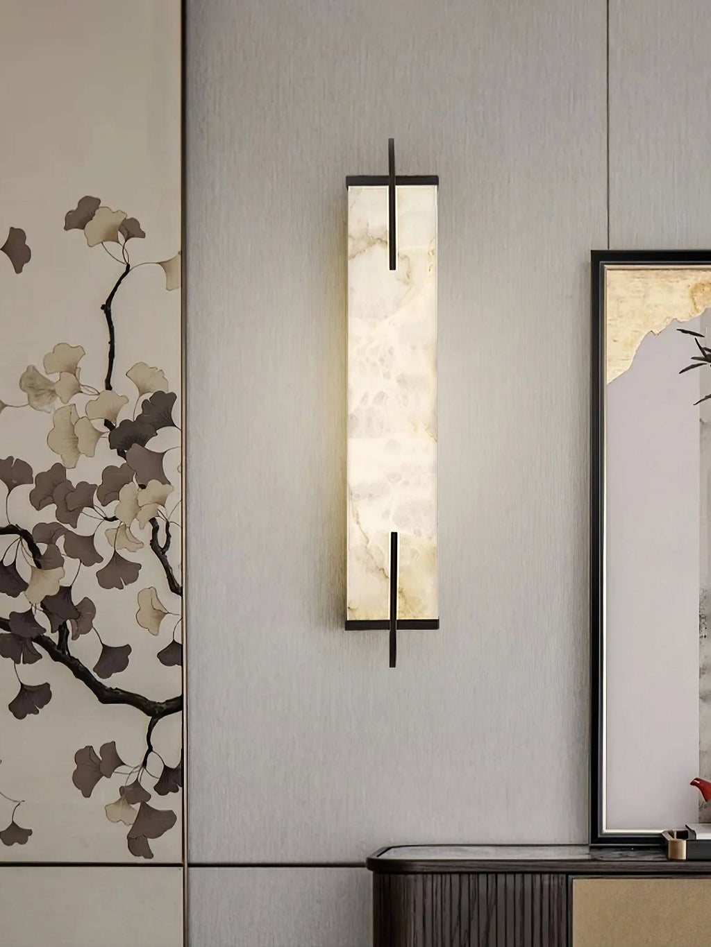 Rectangle Alabaster Wall Sconce | Esilora