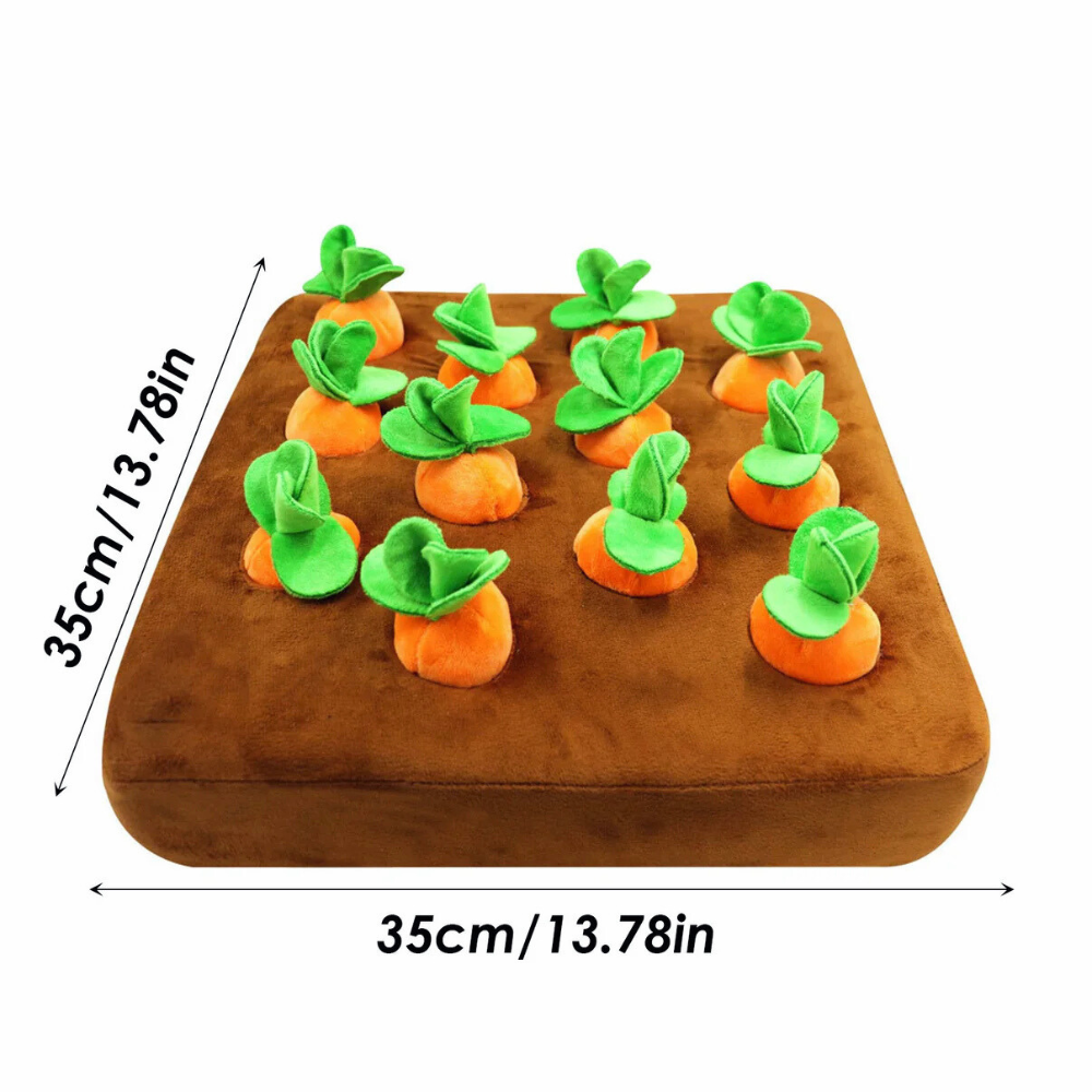 CarrotGarden Interactive Dog Snuffle Toy — Treat-Hiding Pockets