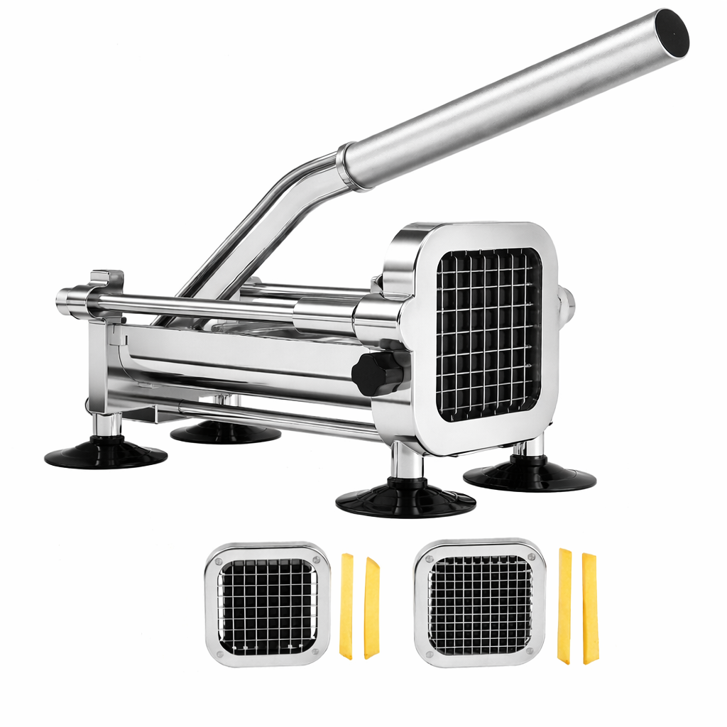 Stainless Steel French Fry Cutter with 2 Blades - Esilora