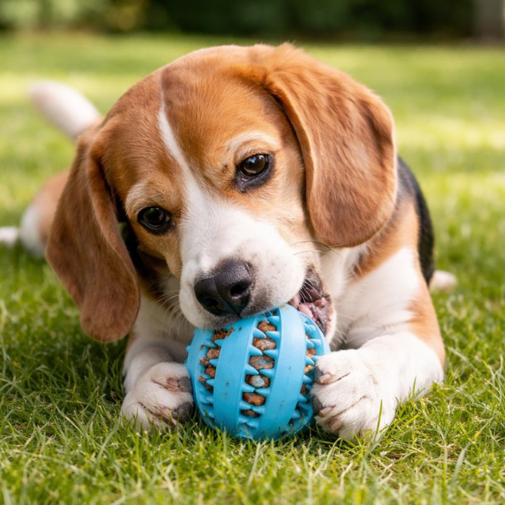 TreatForge Treat-Dispensing Chew Ball — Textured Interactive Toy