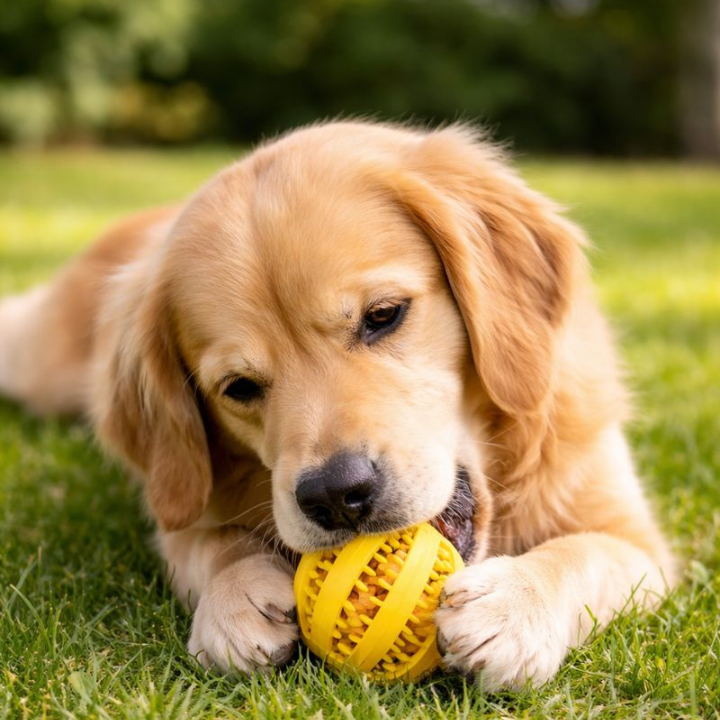 TreatForge Treat-Dispensing Chew Ball — Textured Interactive Toy