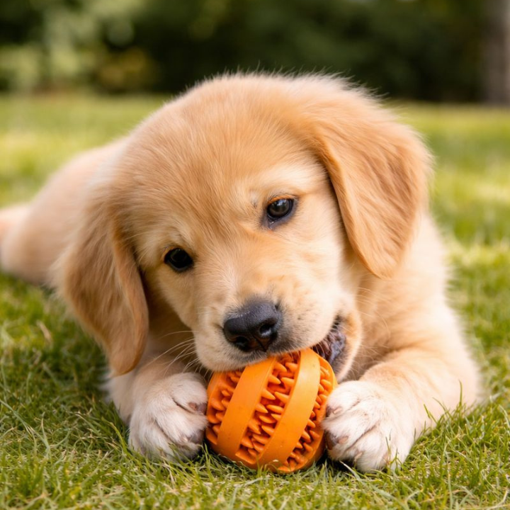 TreatForge Treat-Dispensing Chew Ball — Textured Interactive Toy