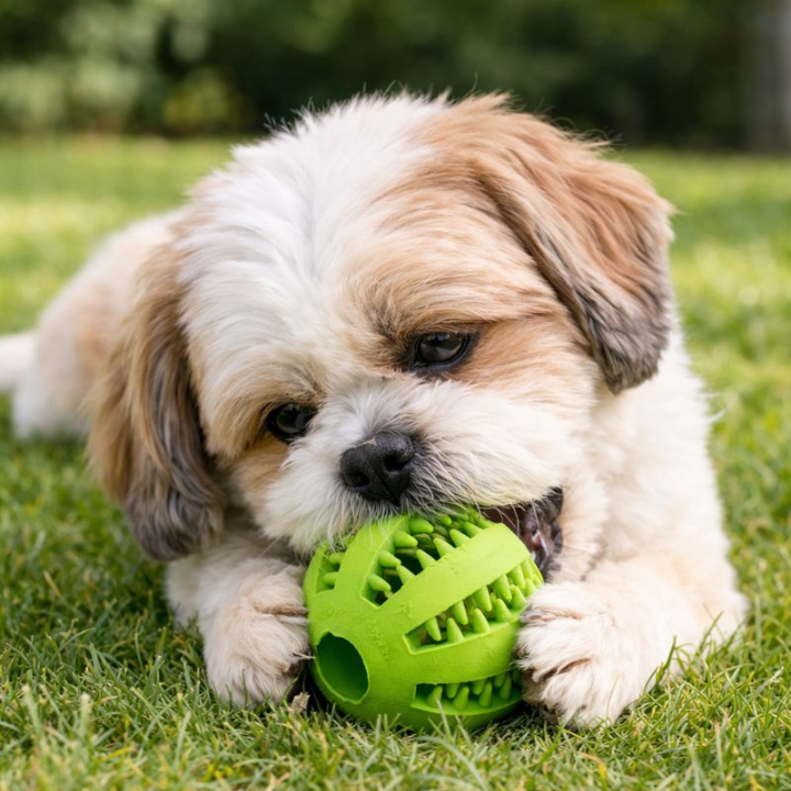 TreatForge Treat-Dispensing Chew Ball — Textured Interactive Toy