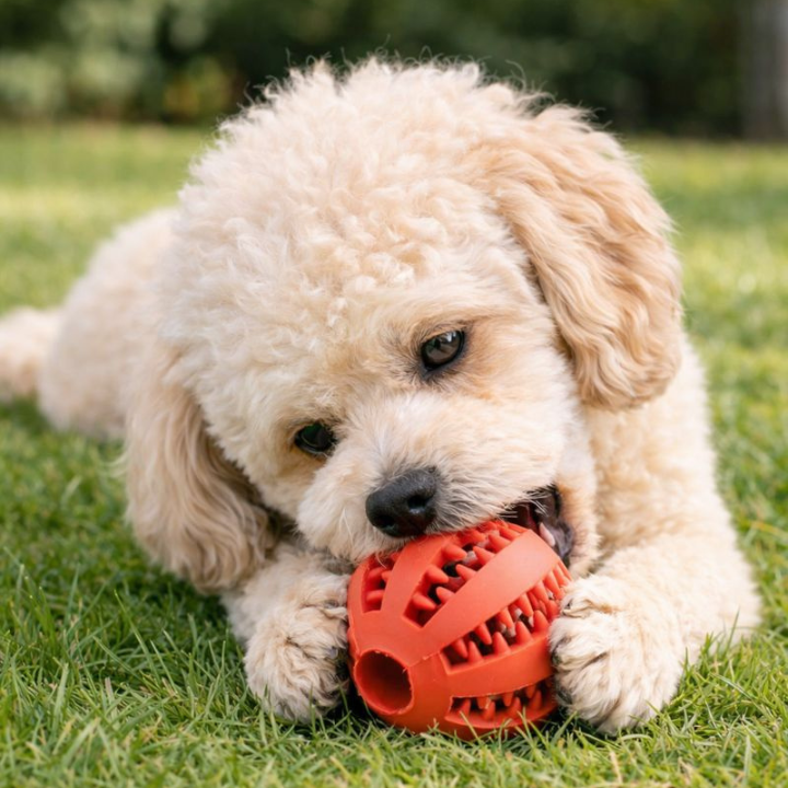 TreatForge Treat-Dispensing Chew Ball — Textured Interactive Toy