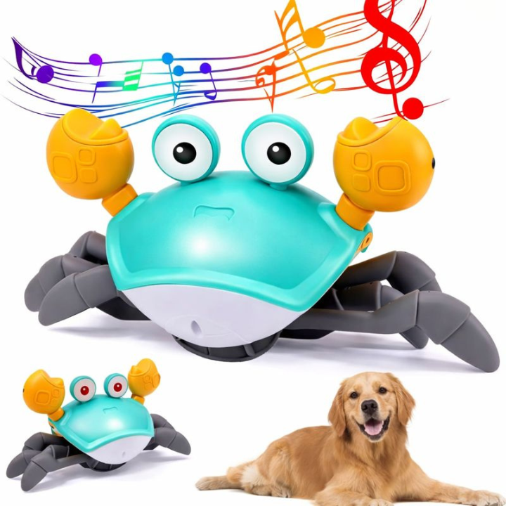 CrabMotion Automatic Crawling Dog Toy — Lights & Sound